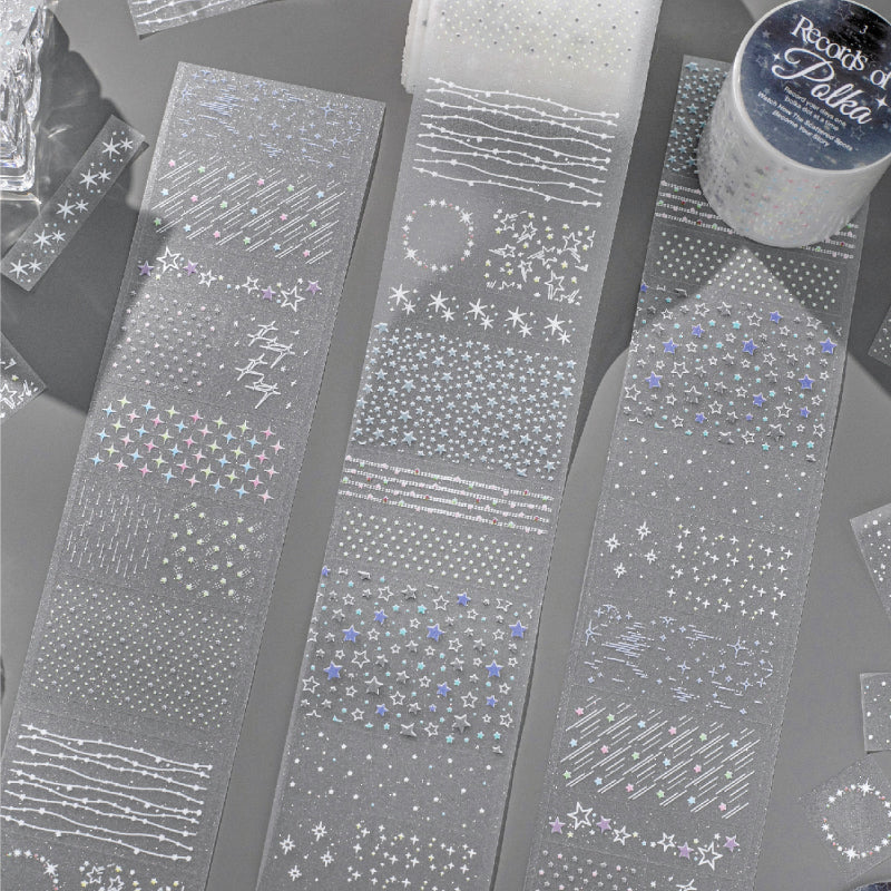 Dot Mark Series Die Cutting Flash Sand PET Tape
