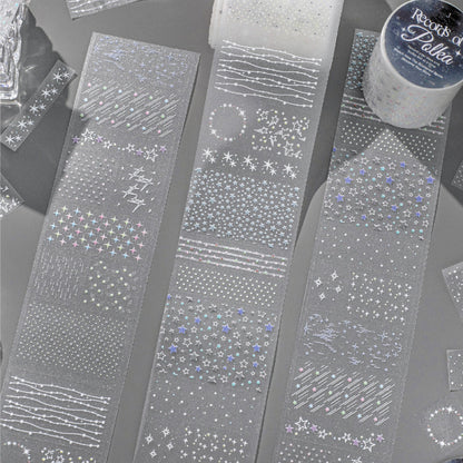 Dot Mark Series Die Cutting Flash Sand PET Tape