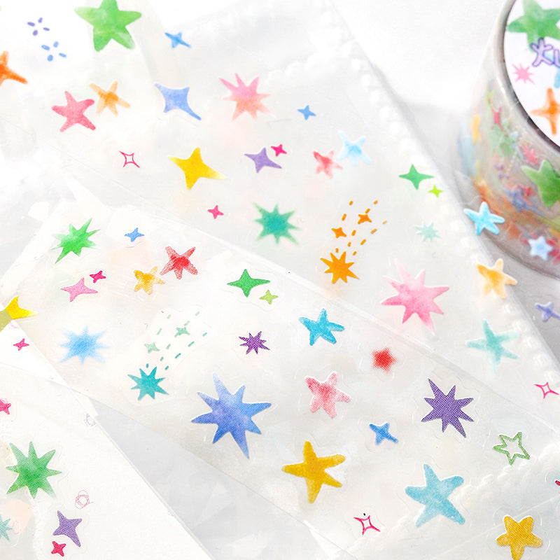 Variegated Small Fragment Series Die Cutting PET Tape for journaling, scrapbooking and collage