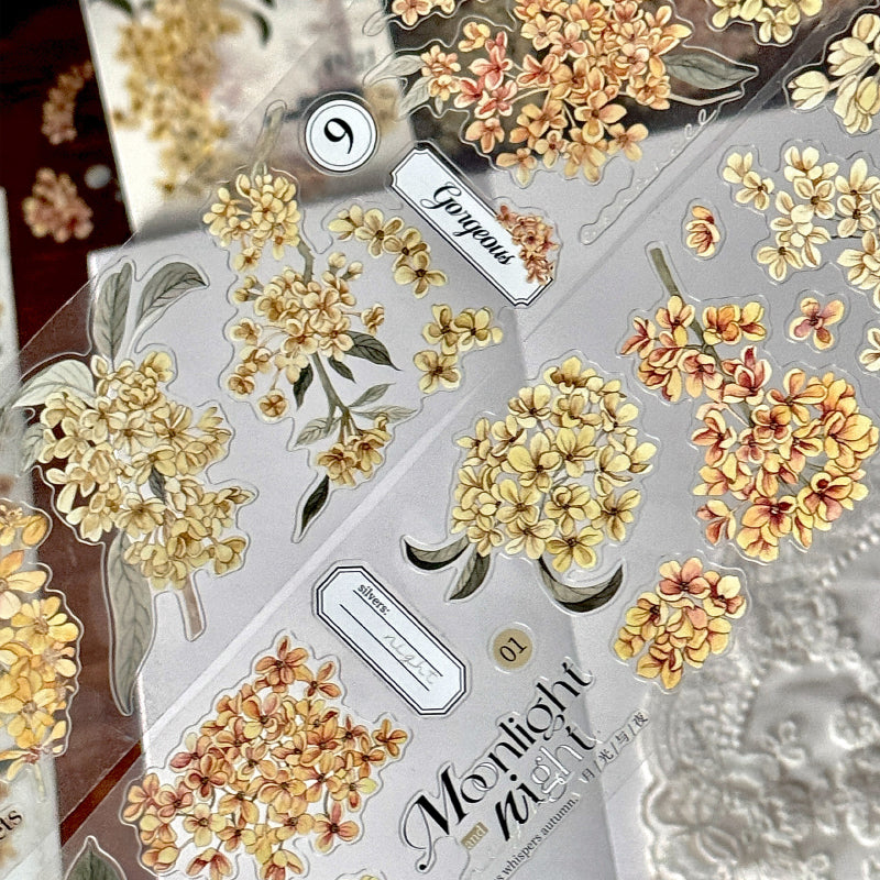 6cm*150cm Flower Language Die Cutting Washi/PET Tape