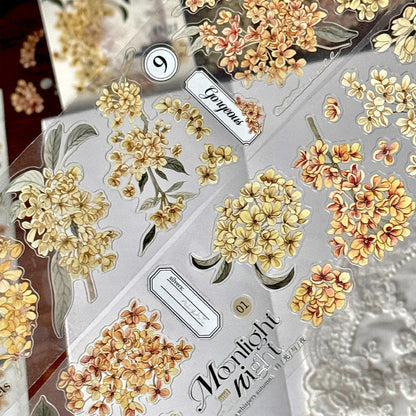6cm*150cm Flower Language Die Cutting Washi/PET Tape
