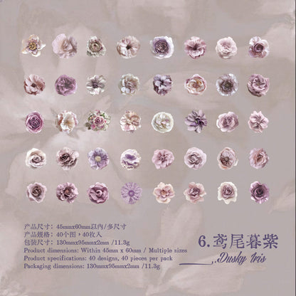 Flower Cutting Old Treasures Series Sticker