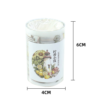 Lime Fragrant Cottage Die Cutting Fog PET Tape featuring cottage designs for journaling, scrapbooking and collage