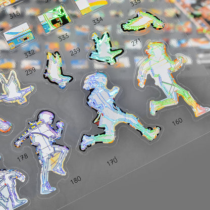 Floating Point Random Series 3D Sticker for journaling, scrapbooking and collage