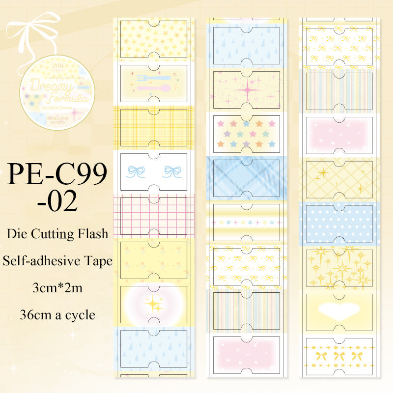 Dream Recipe Series Die Cutting Flash Self-adhesive Tape