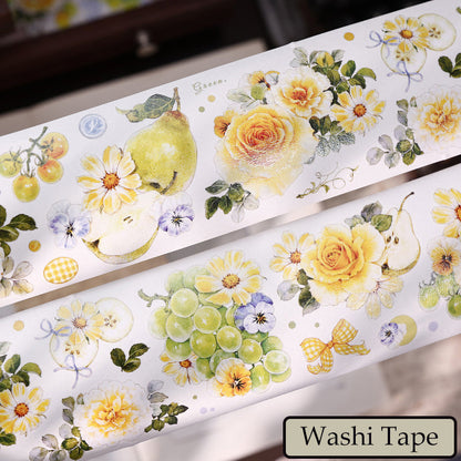 Whole Roll 6cm*5m Grape Vine Die Cutting Washi/PET/Shell Light Washi/PET Tape