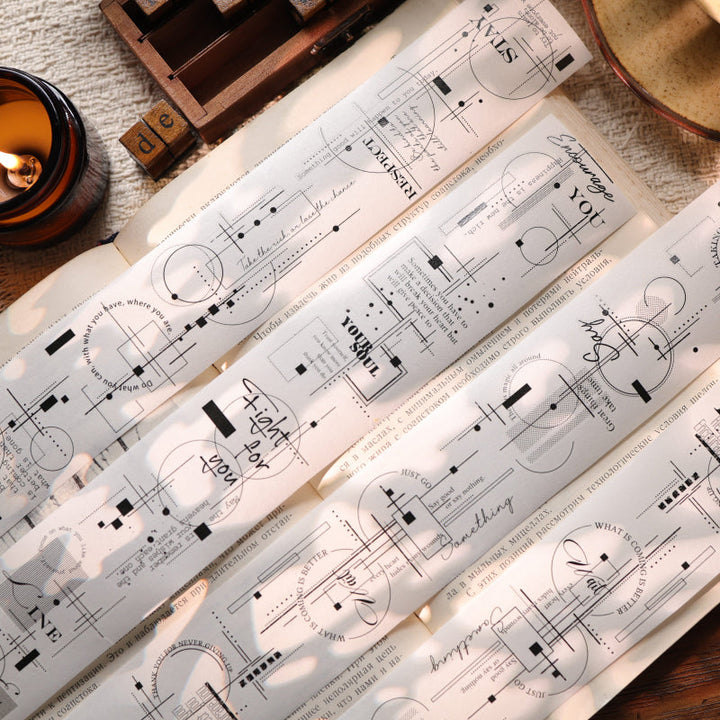 4.5cm*100cm Grid Lines Die Cutting Washi/PET Tape for journaling, scrapbooking and collage