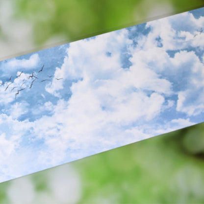 6.3cm*60cm Cloudy Sky White Ink PET Tape