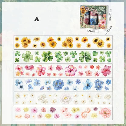 Pre-Cut Flower PET Tape Set