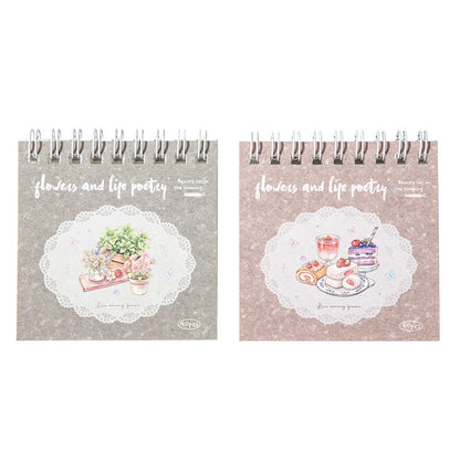Flowers & Poetry of Life PET Coil Sticker Book