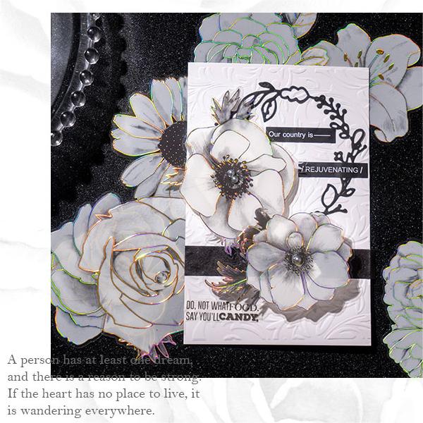 Gilded Floral PET Sticker Tape