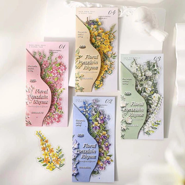 Porcelain Blossom Branch Sticker Pack