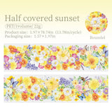 Half covered sunset