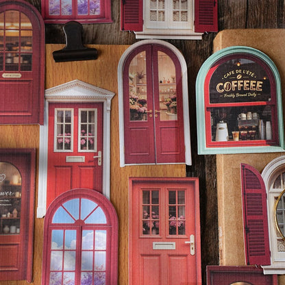 Door and Window Dream Series Retro Door and Window Sticker Pack featuring dream, retro, and wind designs for journaling, scrapbooking and collage