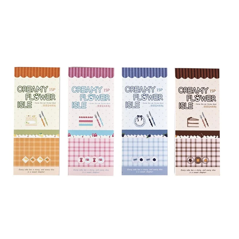Creamy Flower Isle Die-Cut Sticker Book