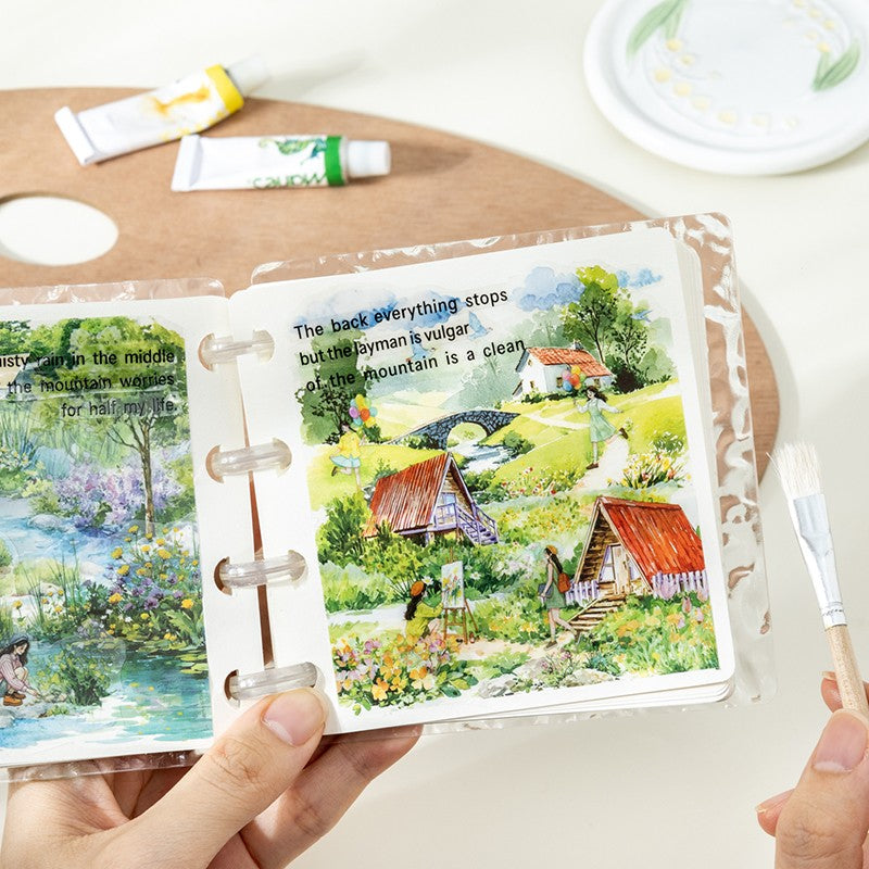 Windin Wildhills Series Sticker Book featuring book and wind designs for journaling, scrapbooking and collage