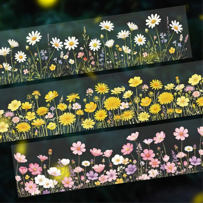Ruban adhésif PET Jardin de fleurs sauvages