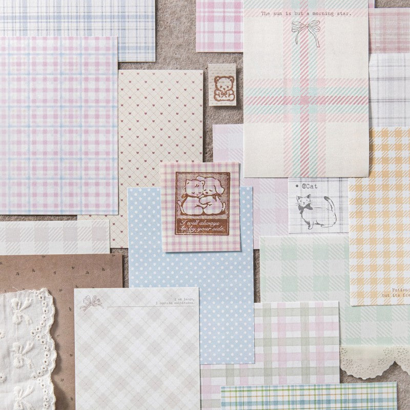 Plaid Market Material Paper