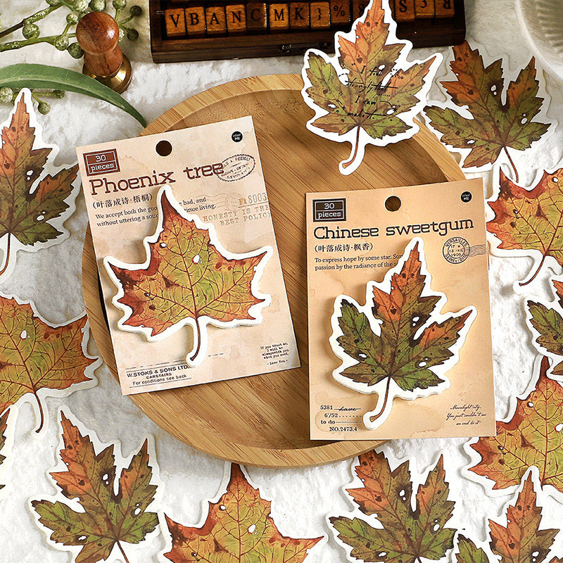 Leaf completed poem Sticker