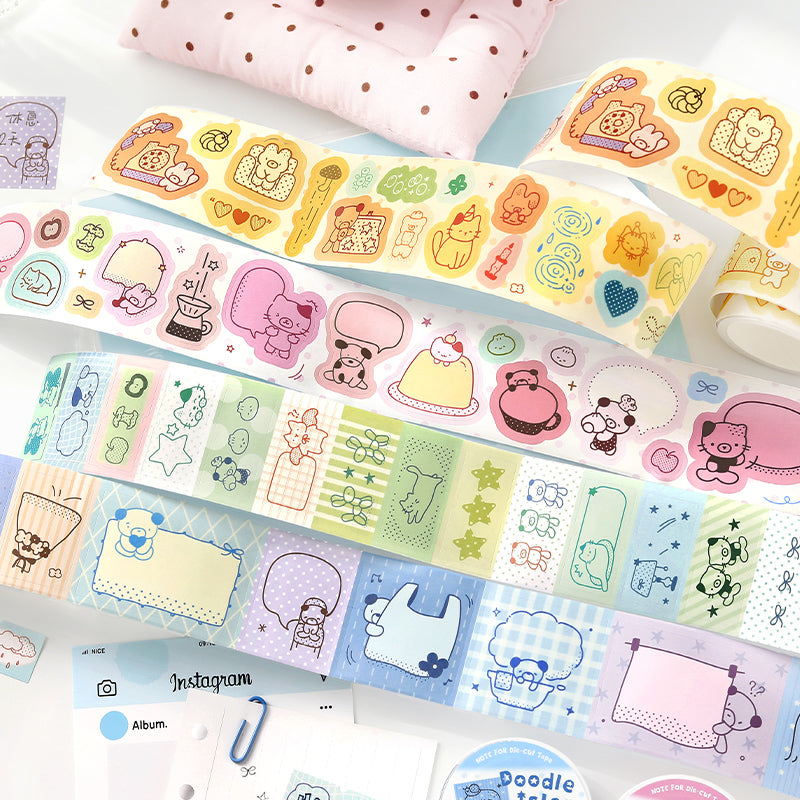 Graffiti Dot Series Die Cutting Writing Paper Tape