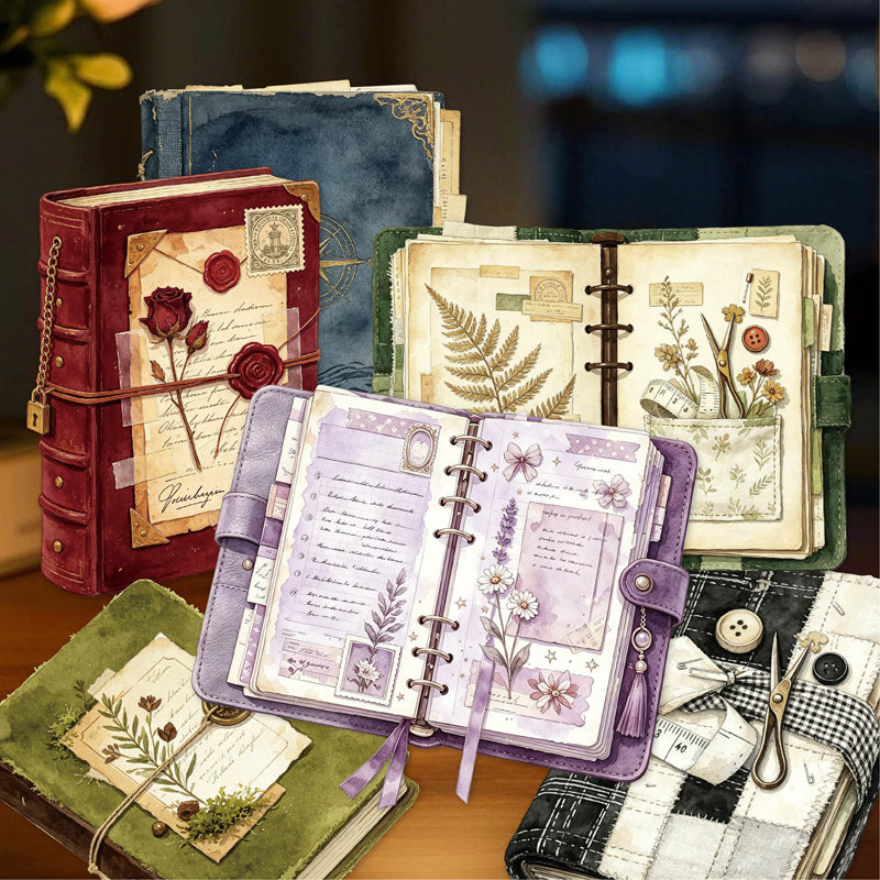Old Memories Journal Series Sticker featuring old designs for journaling, scrapbooking and collage