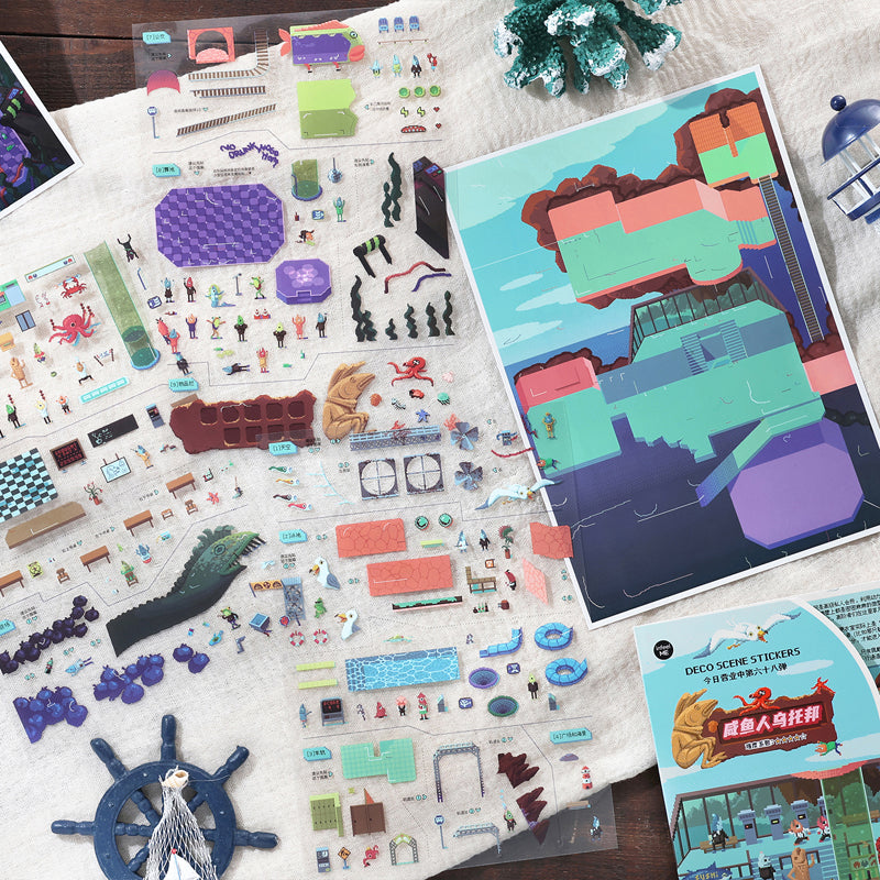 Open Today Series 3D Sticker for journaling, scrapbooking and collage