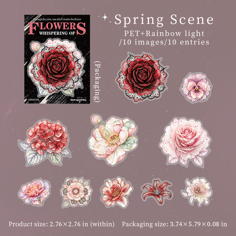 Weaving Flowers Whispering Series Sticker