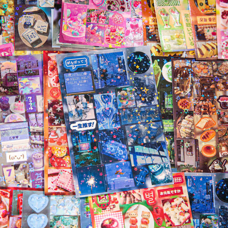 Retro Fantasy Of Corner Street Sticker Book