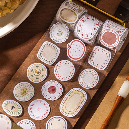 Floral Small Frame Series Die Cutting Writing Tape featuring floral designs for journaling, scrapbooking and collage
