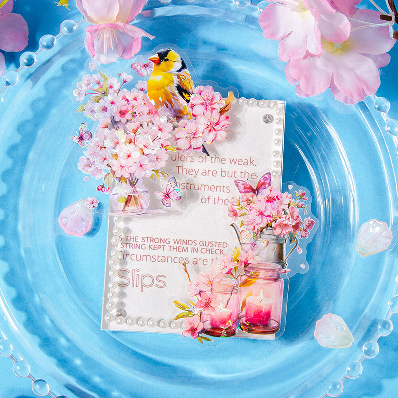 Encounter cherry blossoms Sticker