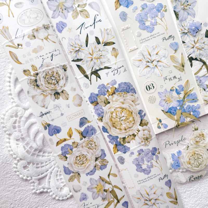Whole Roll 6cm*5m Blue Mood Washi/PET Tape