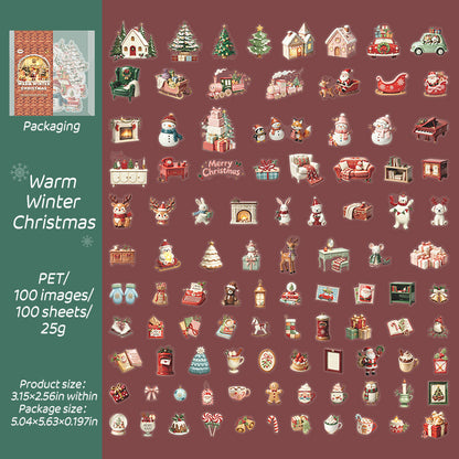 Warm Winter Christmas Series Sticker for journaling, scrapbooking and collage