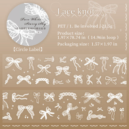White Starfield Series Die Cutting PET Tape