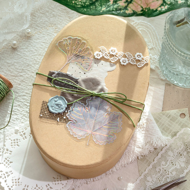 Floral Lace Series Sticker featuring floral, and lace designs for journaling, scrapbooking and collage