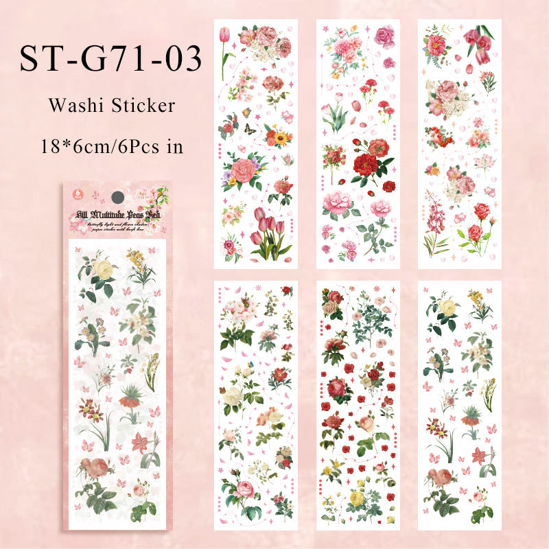 Butterfly light and flower shadow Sticker