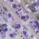 Whole Roll 6cm*3m Purple Time Flower Performance Die Cutting PET Tape