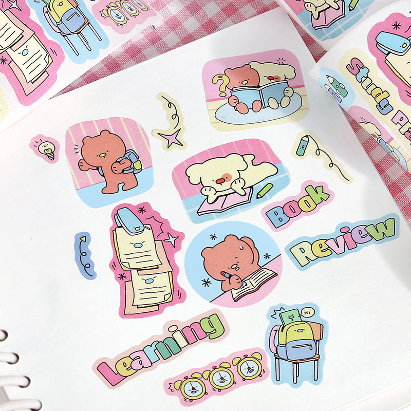 Dun Dun Street Daily Series Die Cutting Washi Tape featuring street, and tree designs for journaling, scrapbooking and collage