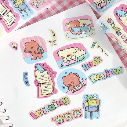 Dun Dun Street Daily Series Die Cutting Washi Tape featuring street, and tree designs for journaling, scrapbooking and collage