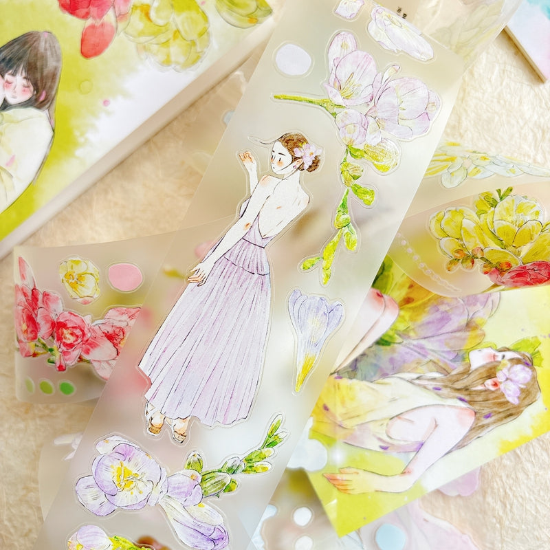 Whole Roll 6cm*5m Appearance Die Cutting Washi/PET/Fog PET Tape for journaling, scrapbooking and collage