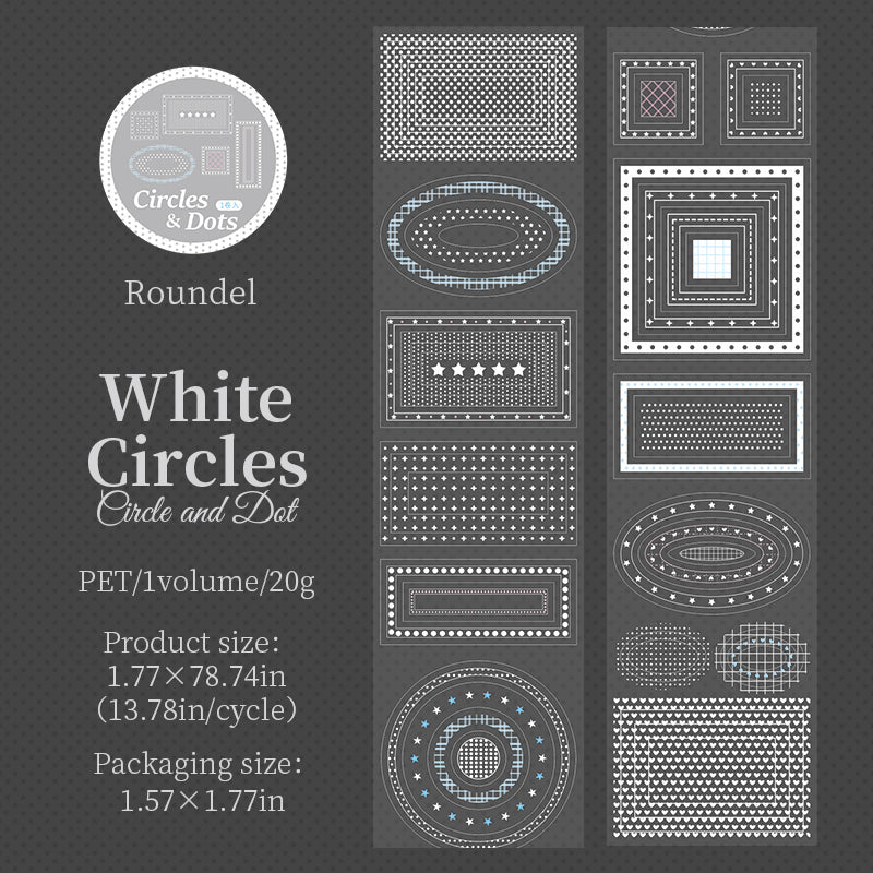 Circles And Dots Series Die Cutting PET Tape