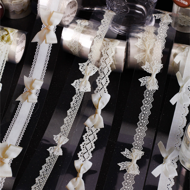 Lace Record Series PET Tape featuring lace designs for journaling, scrapbooking and collage