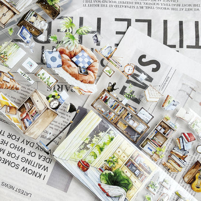 Whole Roll 7.5cm*5.5m Study Corner Die Cutting Washi/PET/Fog PET Tape for journaling, scrapbooking and collage