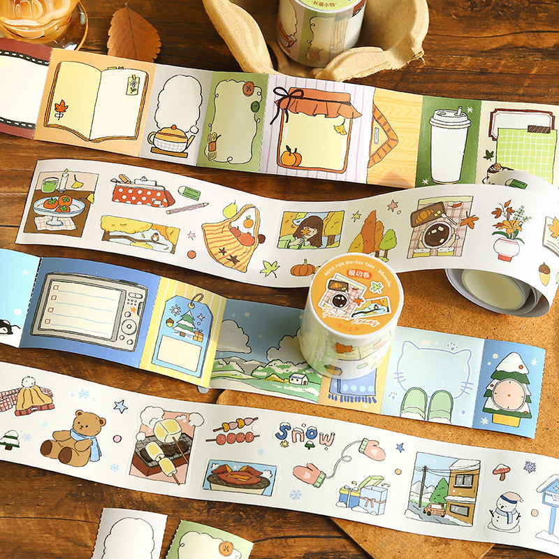 Seasonal Tales Series Die Cutting Writing Paper Tape