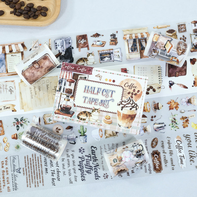 Coffee Time Tape Set for journaling, scrapbooking and collage