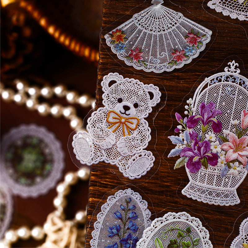 Interlude Floral Series Sticker featuring floral designs for journaling, scrapbooking and collage