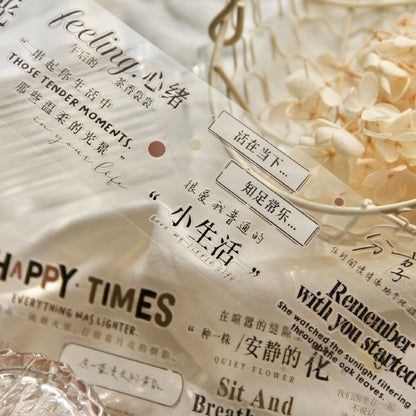 Whole Roll 5.5cm*5m Caramel Notes Die Cutting PET Tape for journaling, scrapbooking and collage