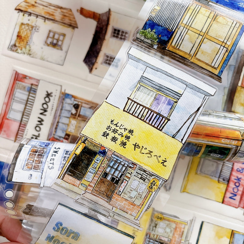 7cm*166cm Little House Die Cutting Washi/PET/Fog PET Tape