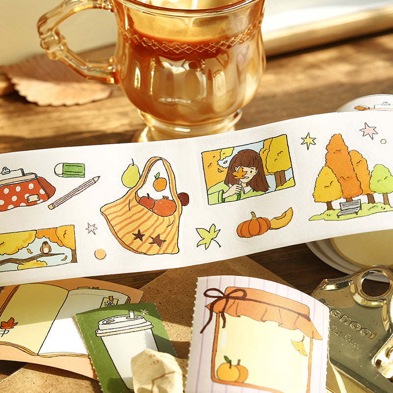 Seasonal Tales Series Die Cutting Writing Paper Tape