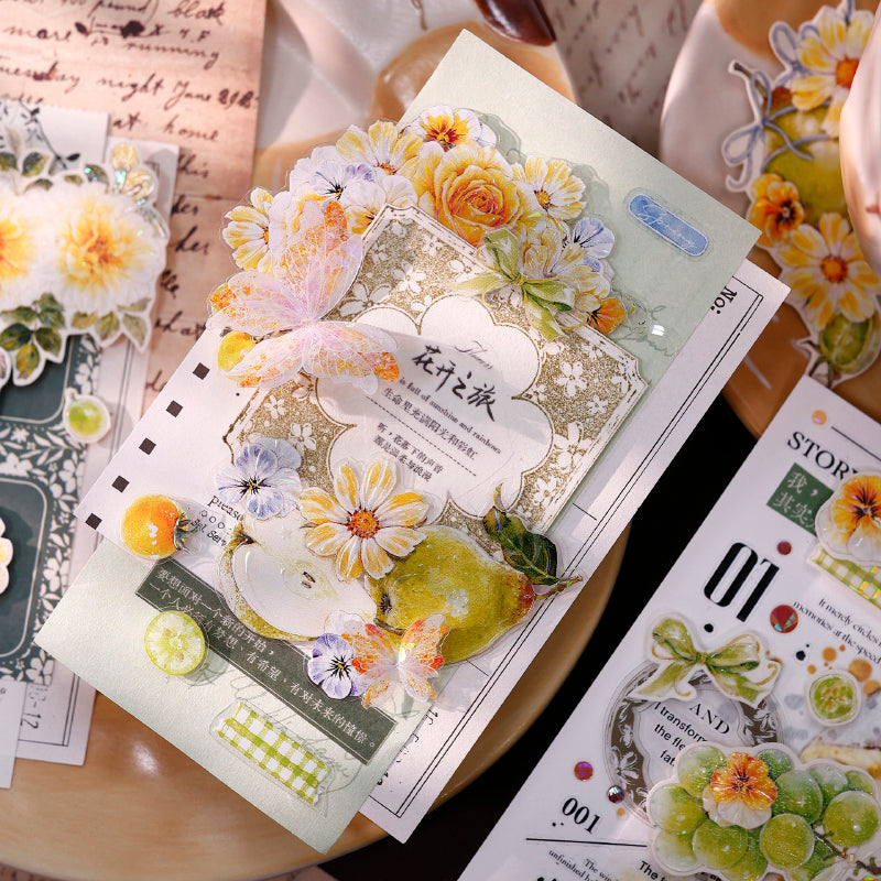 Whole Roll 6cm*5m Grape Vine Die Cutting Washi/PET/Shell Light Washi/PET Tape