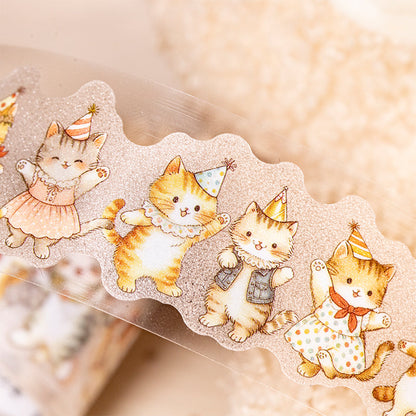 Little Hand in Big Hand Series Die Cutting Flash Sand PET Tape for journaling, scrapbooking and collage